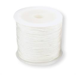 Knyttesnor / midtersnor, Hvid polyester ca. 1 mm, 100 meter